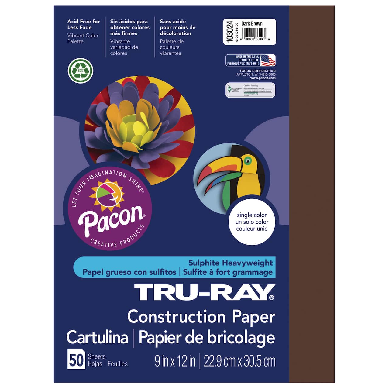 Pacon® Tru-Ray® 9" x 12" Construction Paper, 50 Sheets